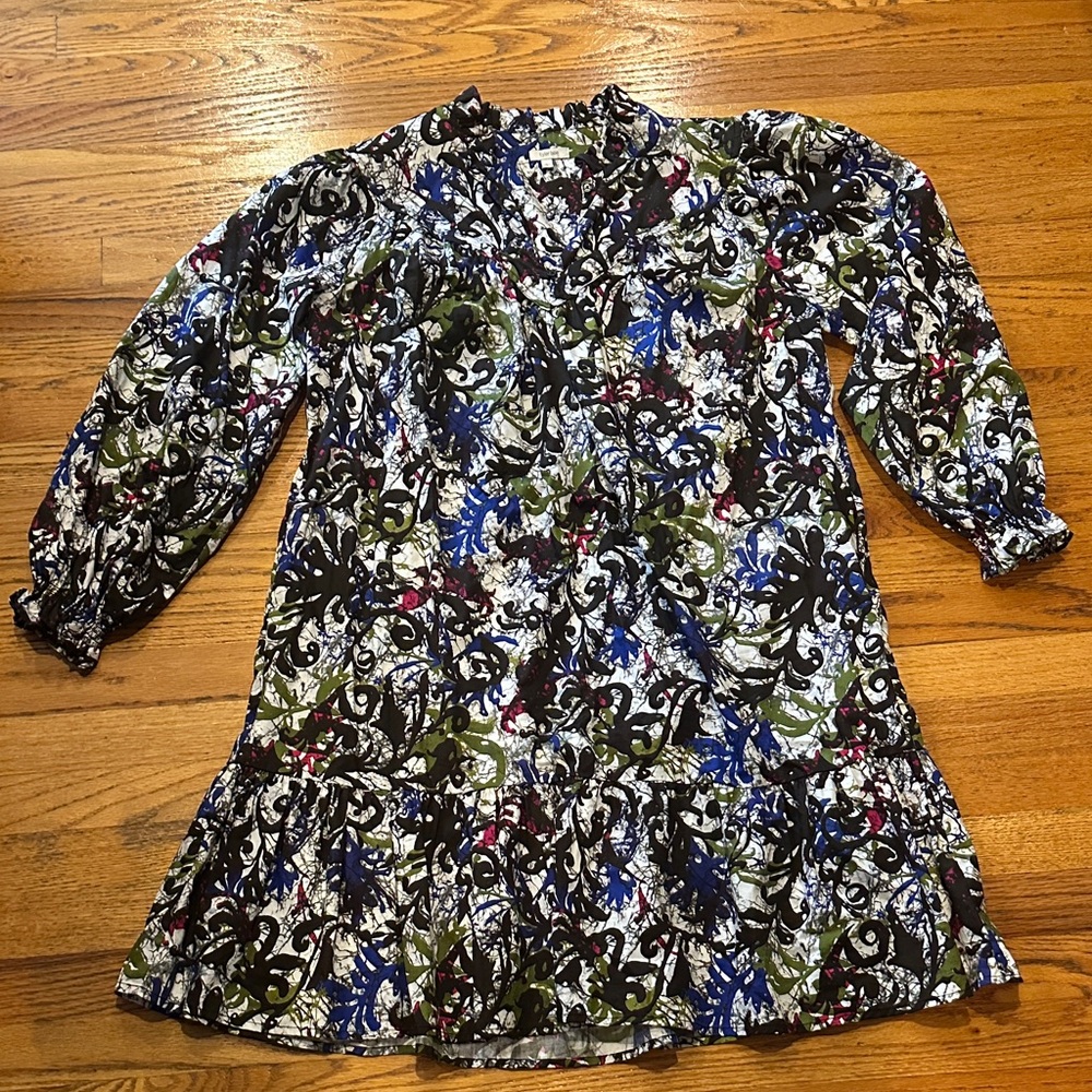 Tyler Boe Dress with colorful Floral Design- Size Large